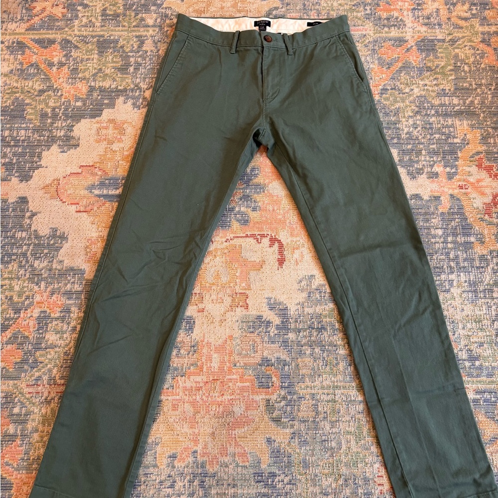 J. Crew Men's Green Chinos